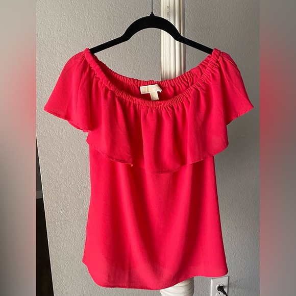 Michael Michael Kors Off-Shoulder Ruffle Top -Size M NEW - Picture 1 of 6